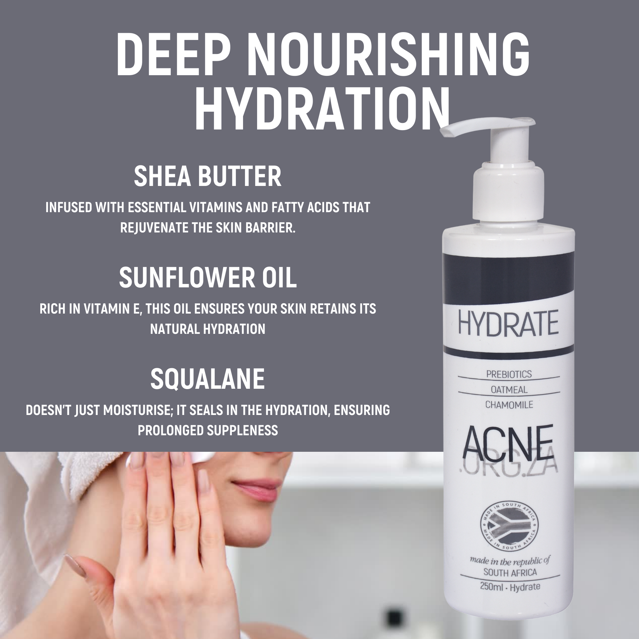 Acne.org.za - HYDRATE - Anti-inflammatory & Deep nourishing moisturiser - Image 3